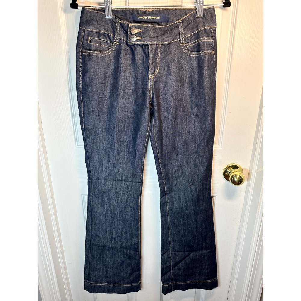 Freestyle‎ Revolution Jeans Bootcut Dark Wash Pockets Women's Size 3